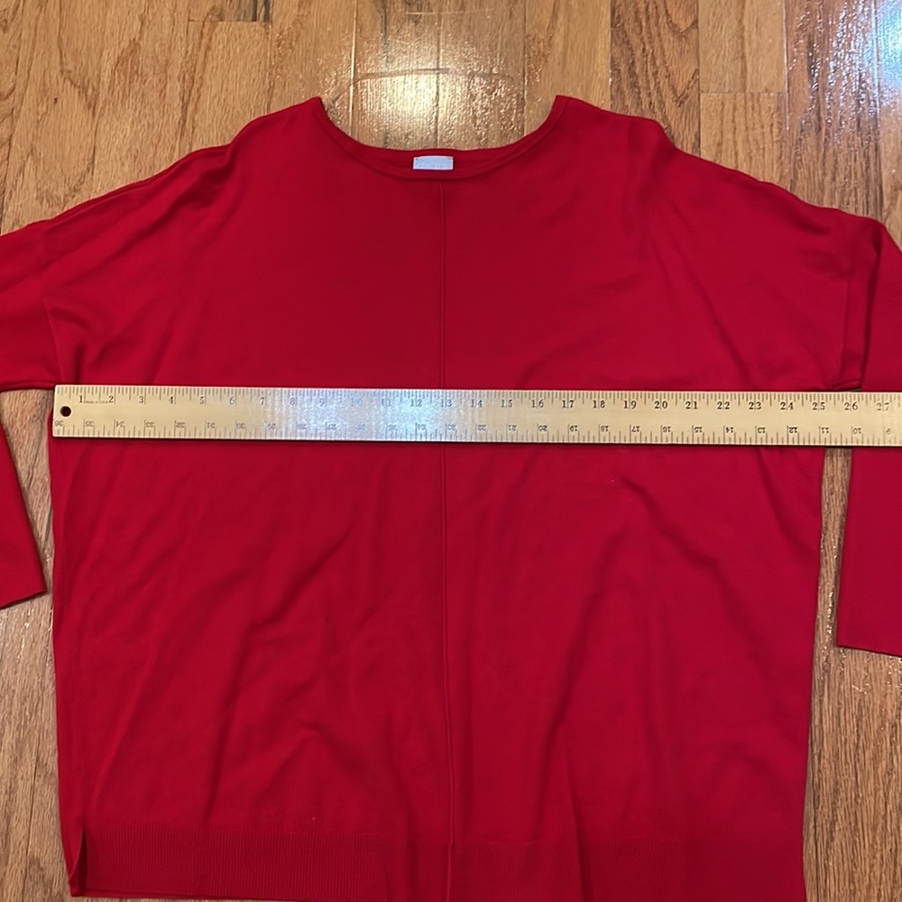 Chico’s Red Lightweight Sweater Woman’sSize Chico’s Size 2 Is a Large or size 12 - Picture 5 of 13